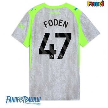 Manchester City Phil Foden #47 Tricou Fotbal Replică 2025-26 Femei Treilea